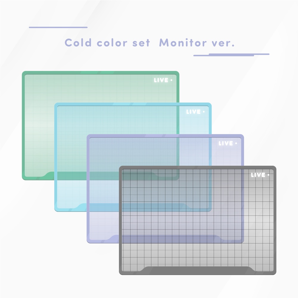 【Vtuberさん向け素材】かわいい!FPS用オーバーレイ フレーム素材