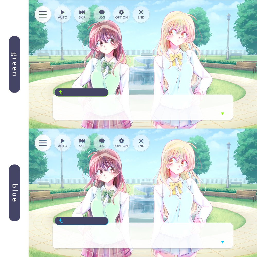 【Vtuberさん向けフリー素材】ノベルゲームUI風素材