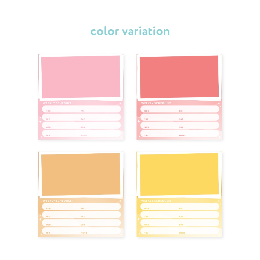 【Vtuberさん向けフリー素材】正方形の!イラストを活かせる!週間スケジュール表