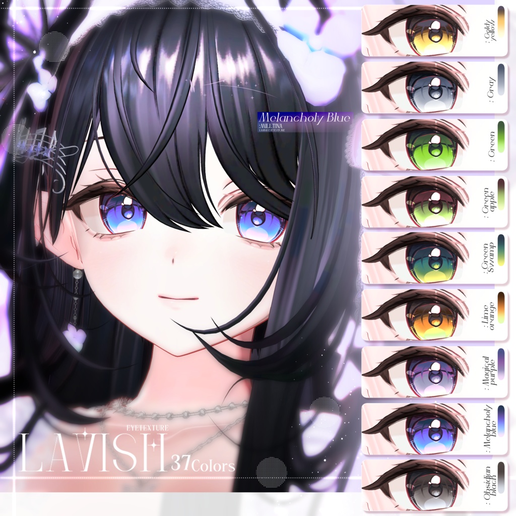 【4アバター対応】 Viola ~ Make up Texture + Eye Texture ~
