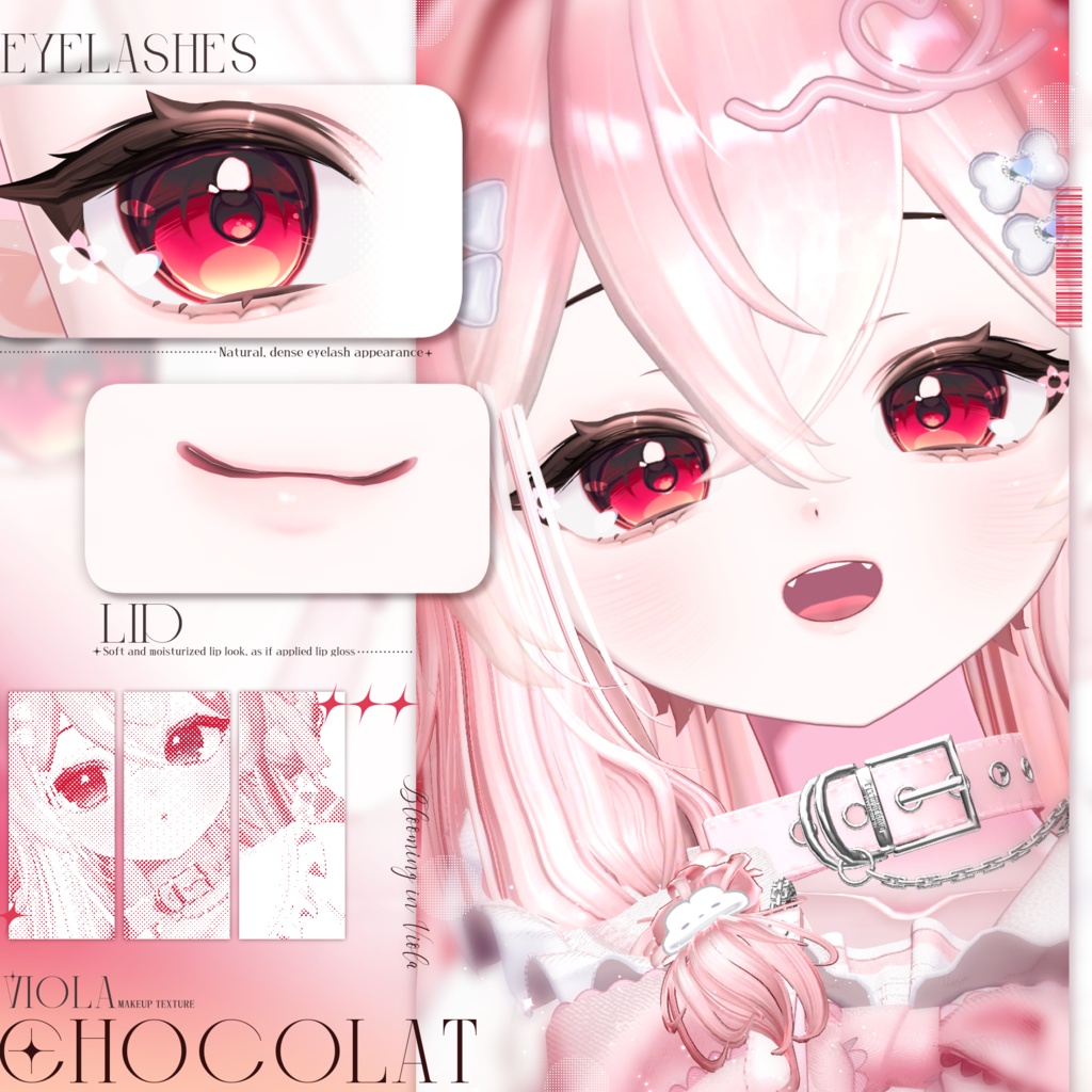 【4アバター対応】 Viola ~ Make up Texture + Eye Texture ~