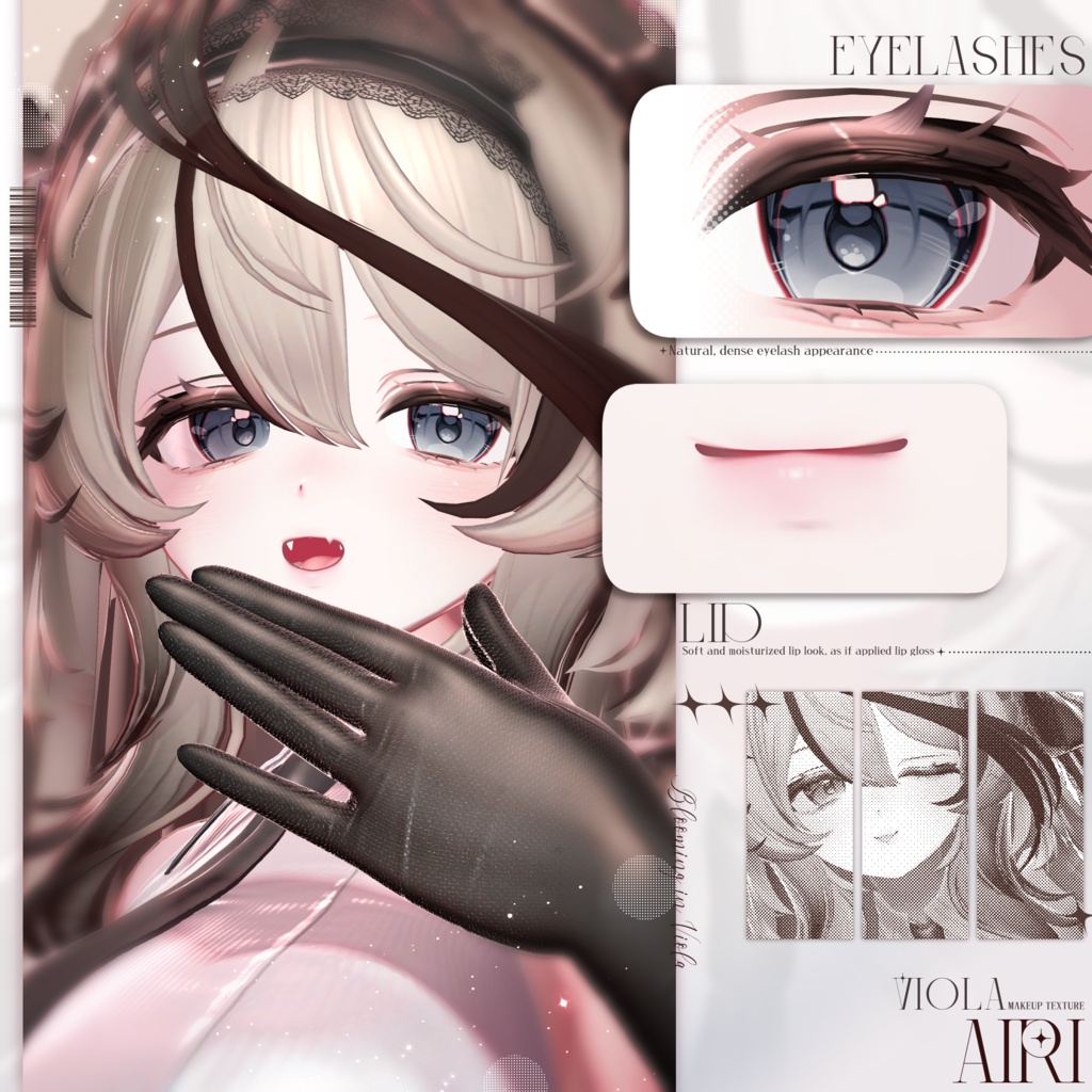 【4アバター対応】 Viola ~ Make up Texture + Eye Texture ~