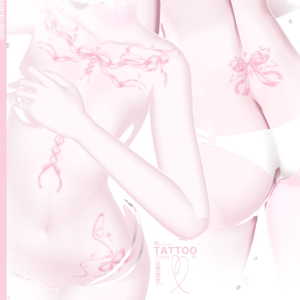 【10アバター対応】 BabyDoll ~ Tattoo Texture ~