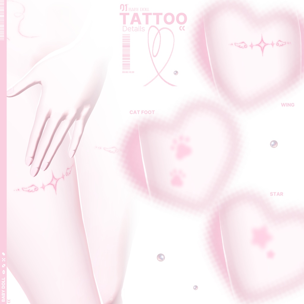 【10アバター対応】 BabyDoll ~ Tattoo Texture ~