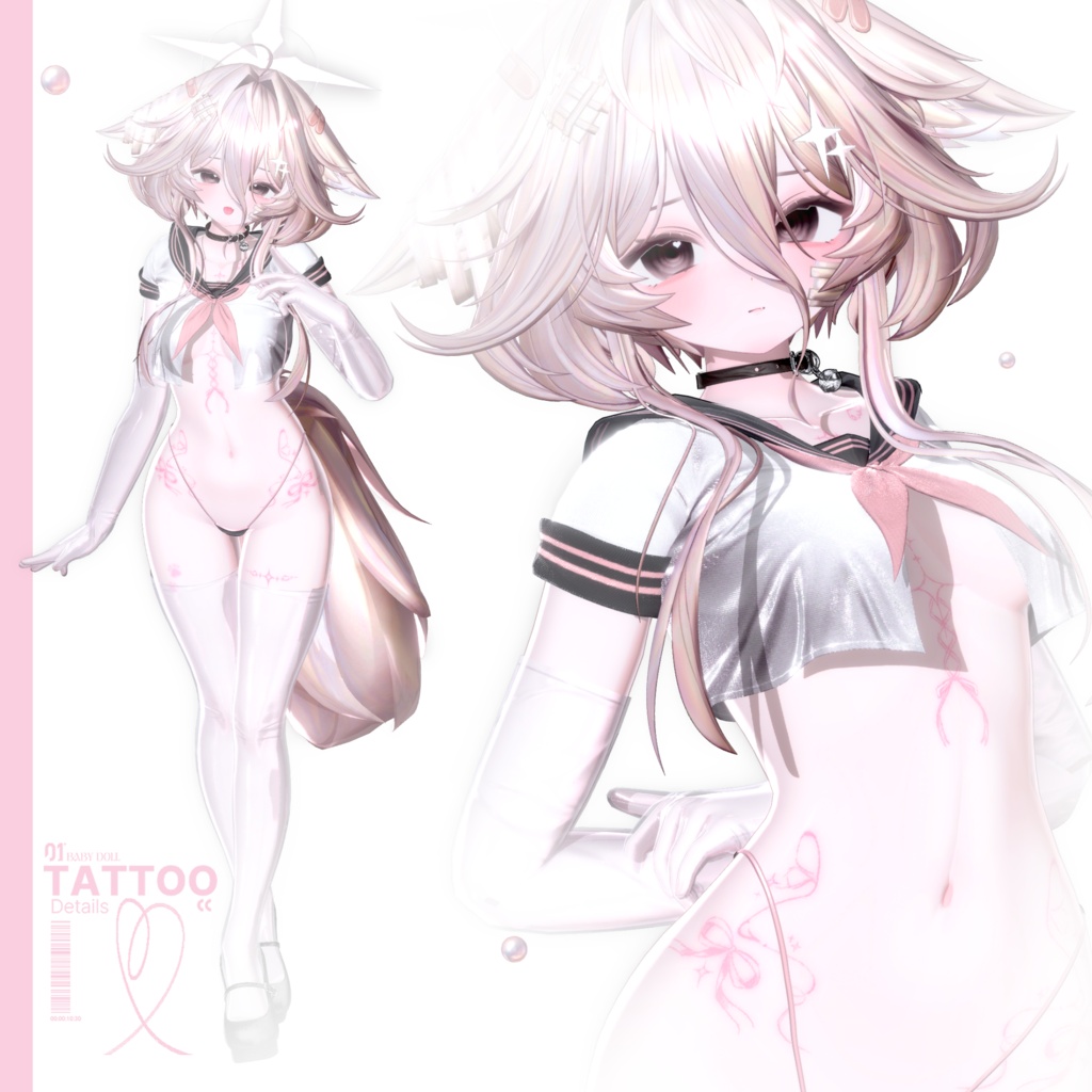 【10アバター対応】 BabyDoll ~ Tattoo Texture ~