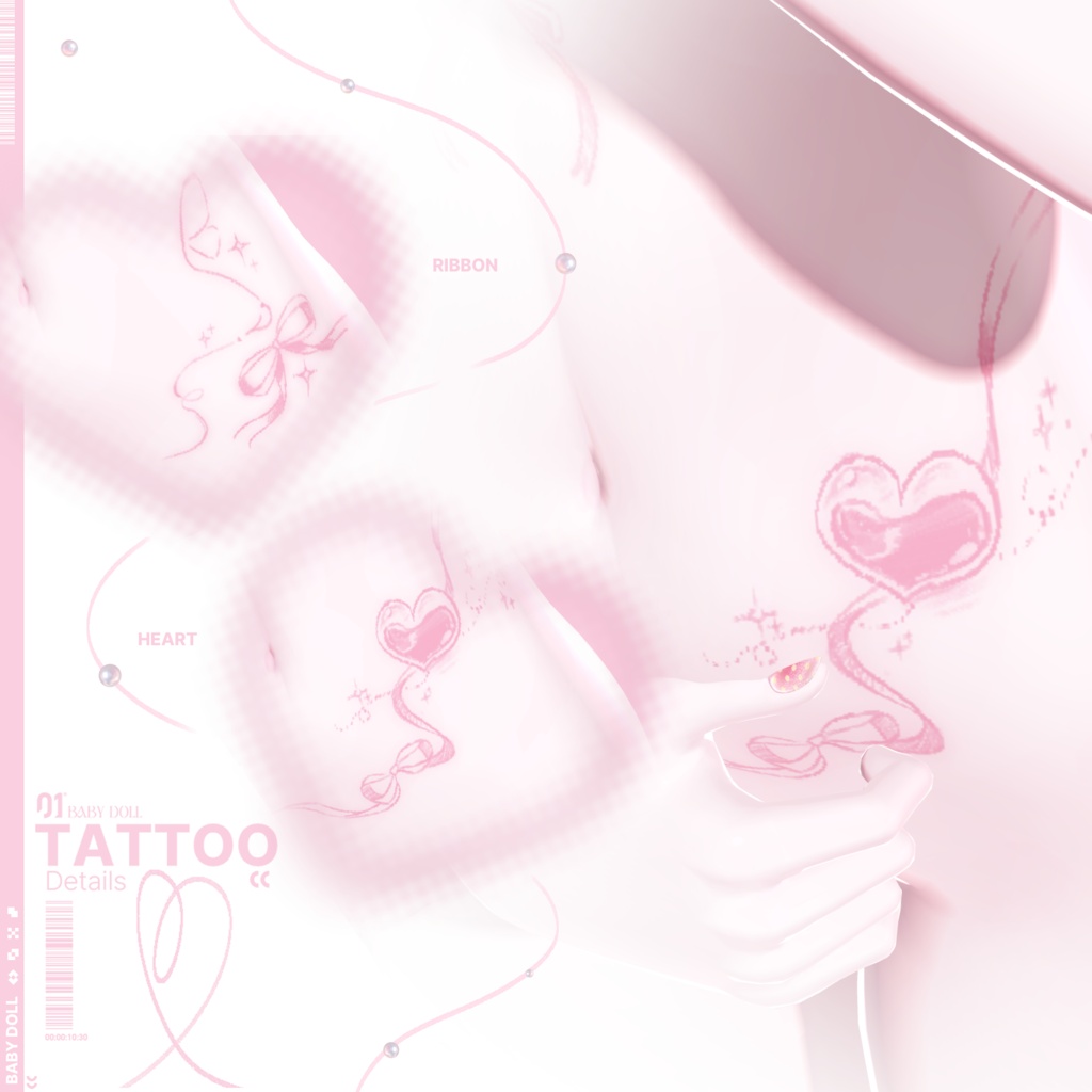 【10アバター対応】 BabyDoll ~ Tattoo Texture ~
