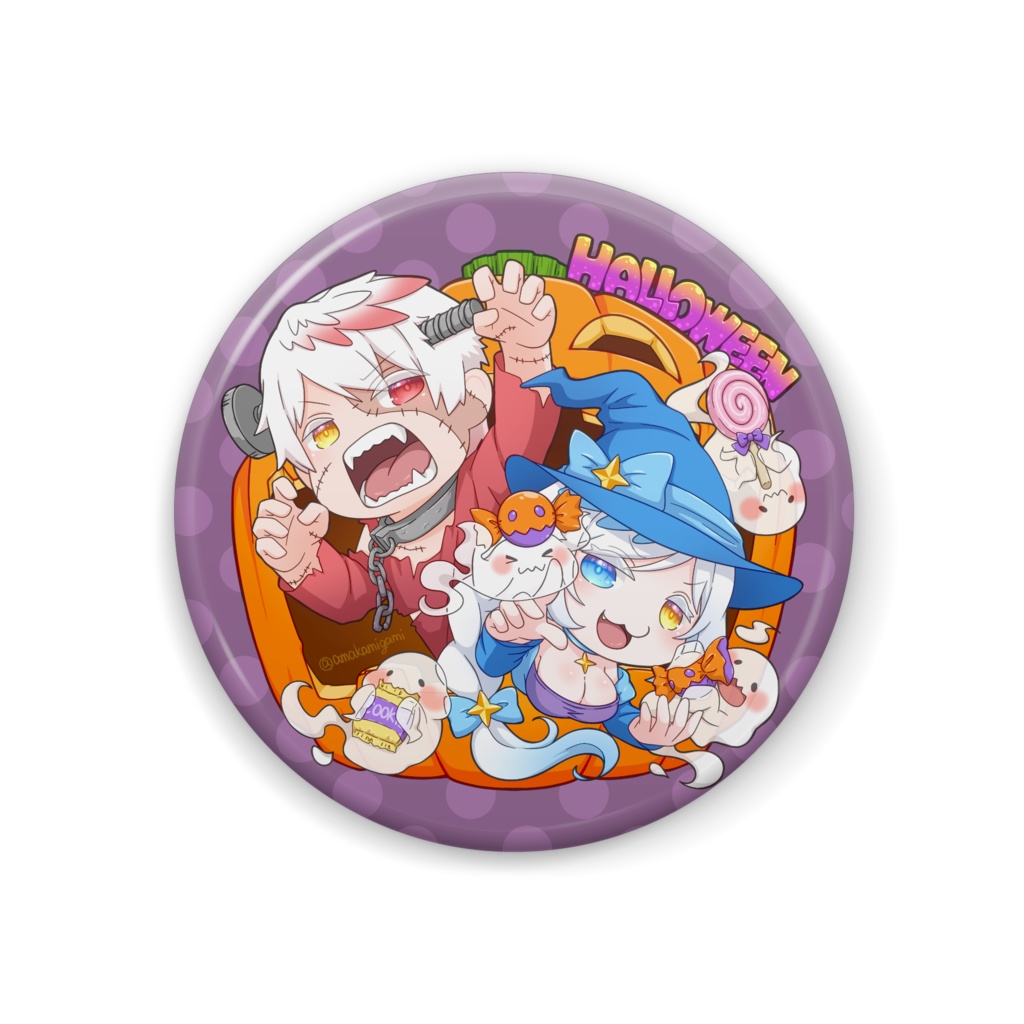 天神々家のハッピーハロウィン★缶バッジ