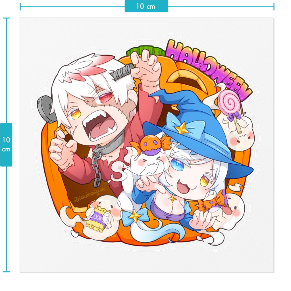 天神々家のハッピーハロウィン★クリアシール