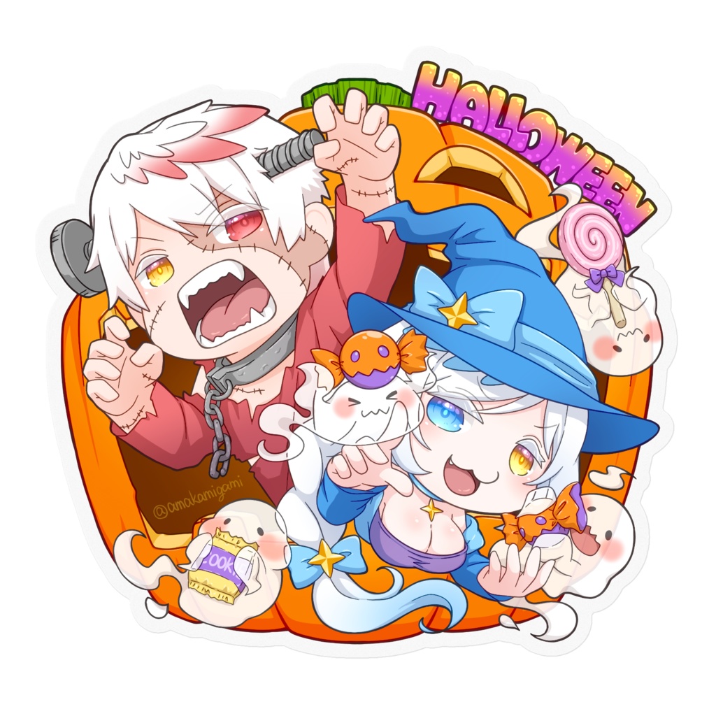 天神々家のハッピーハロウィン★クリアシール