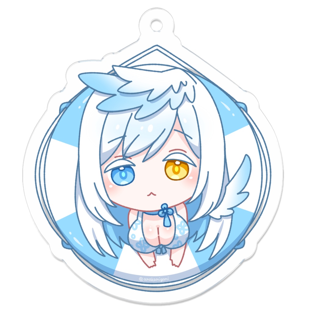 浮き輪でぷら~ん天神々ゆきのアクリルキーホルダー