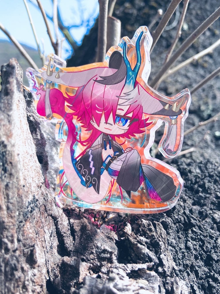 【春めく白煙】おでかけアクリルブロック