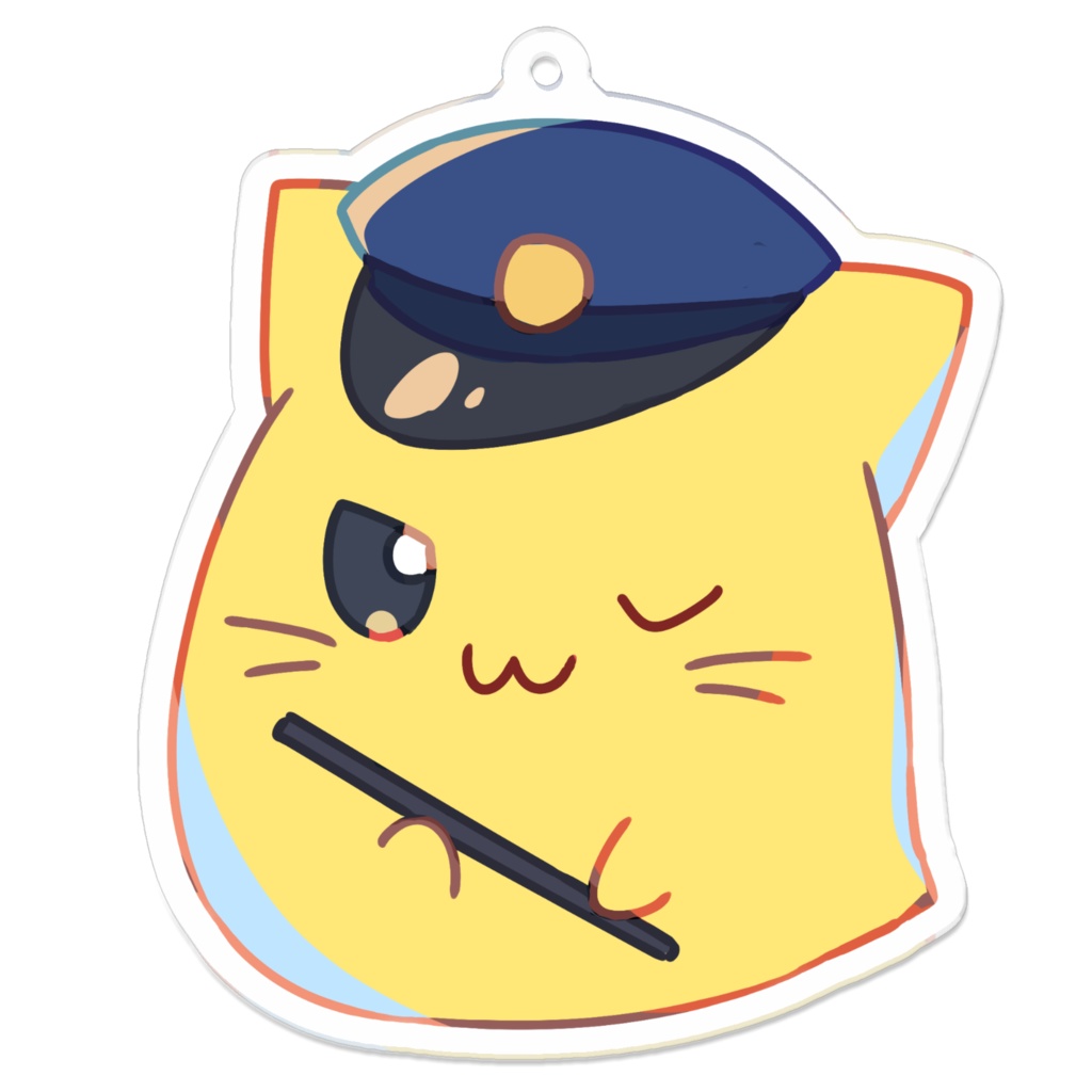 にゃんぷっぷー（けいかんのすがた）【アクリルキーホルダー】