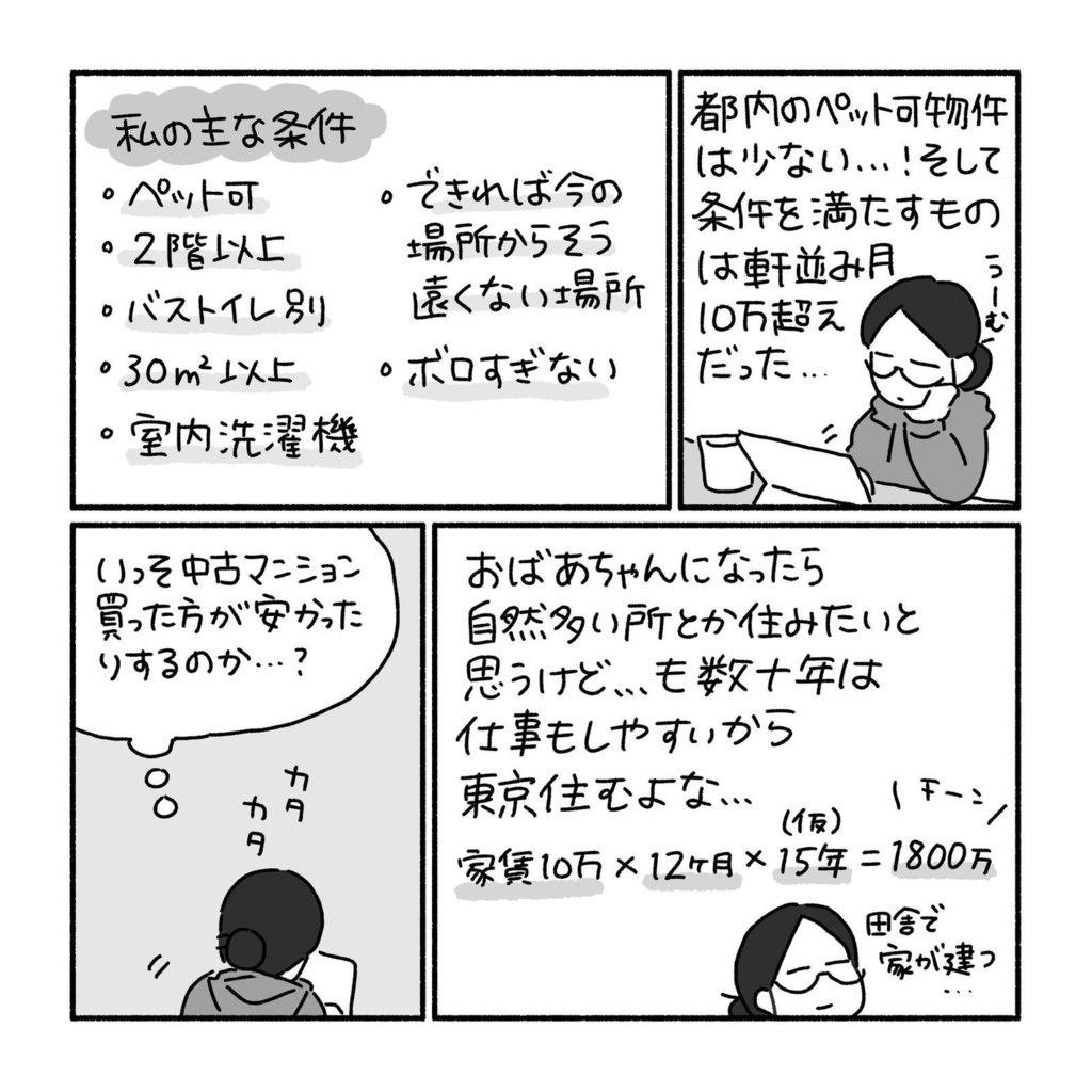 中古マンションではしゃぐ。