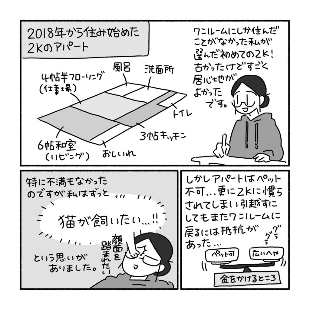 中古マンションではしゃぐ。