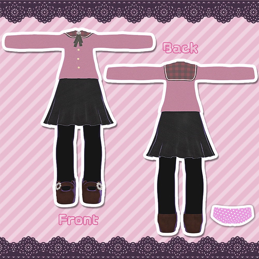 まめひ地雷っぽいおよーふく【VRChat想定・まめひなた専用衣装】