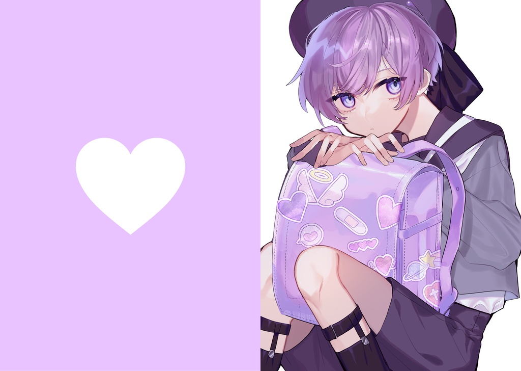 クリアファイル 紫