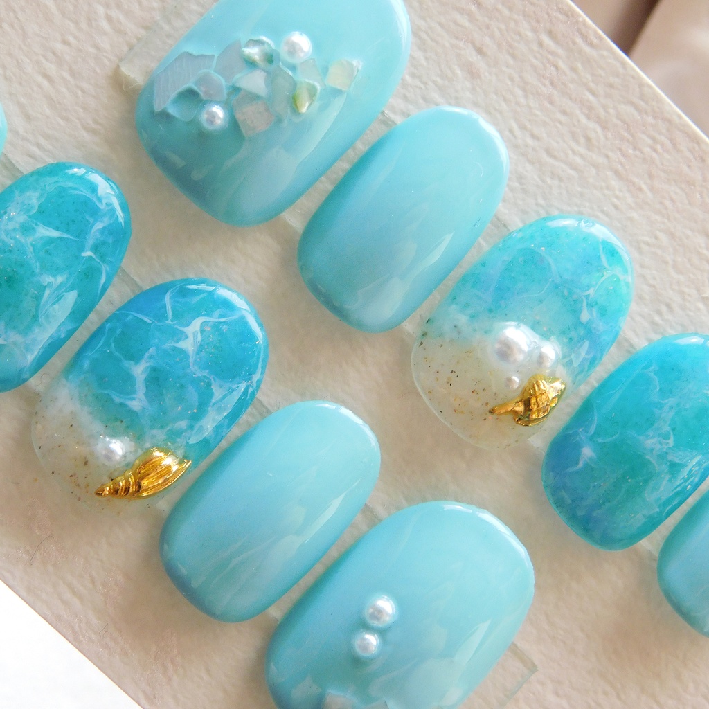 夏ネイル 海 048