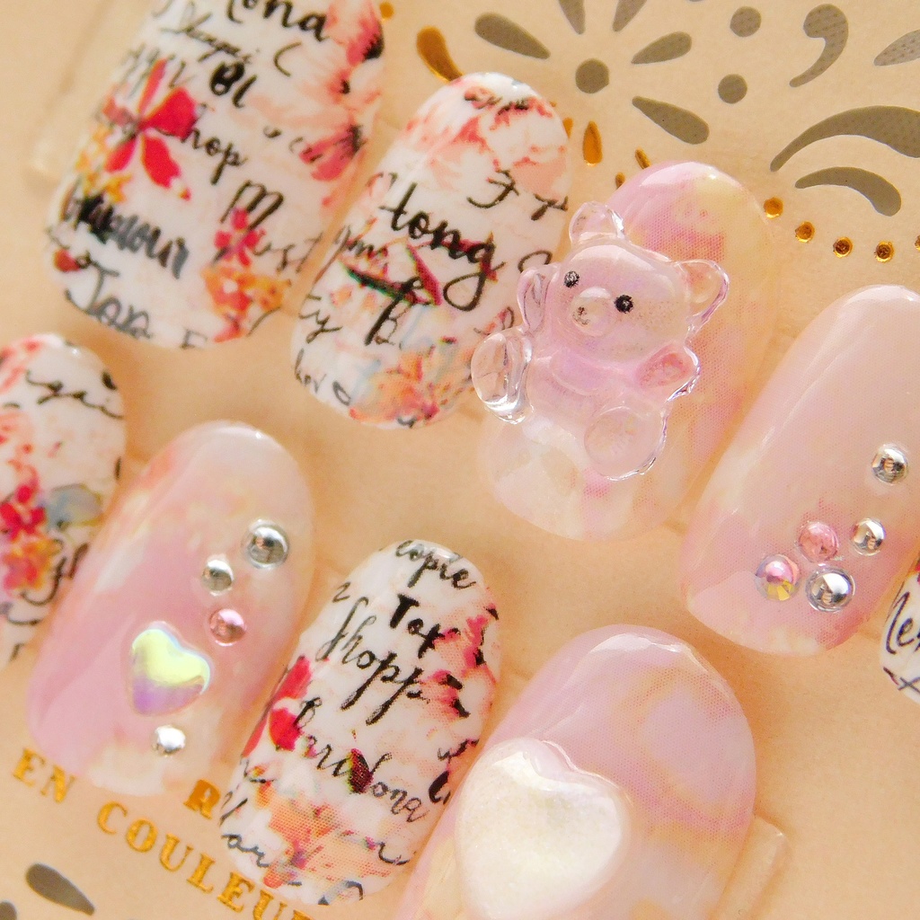 くまちゃんネイル 049