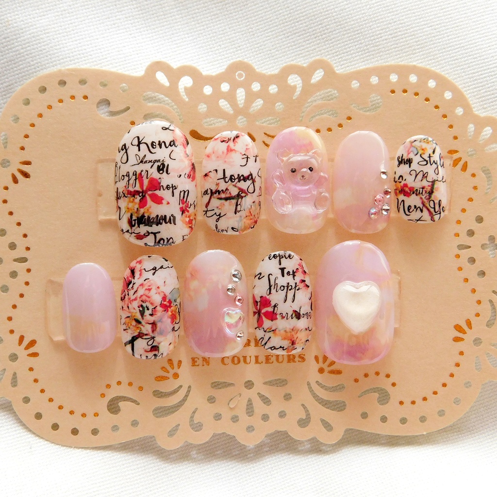 くまちゃんネイル 049