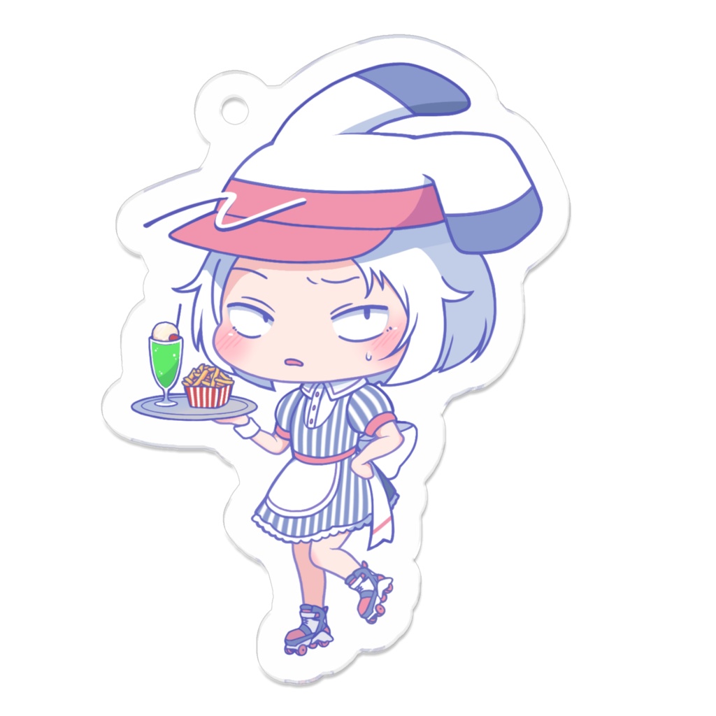 【まちゅむら祭06】ウェイトレスなうさぎさんアクキー