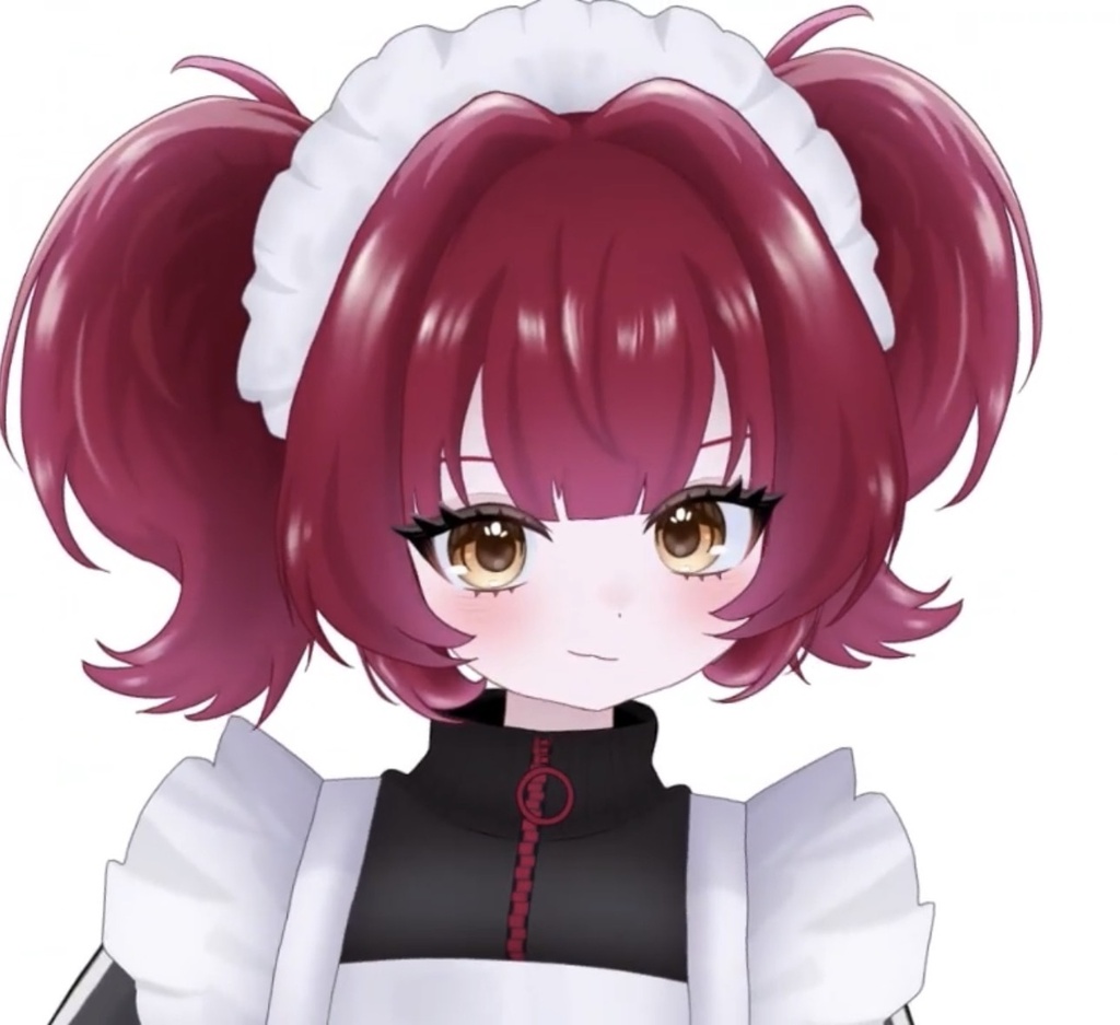 【限定1点】Live2Dモデル 赤髪ジャージメイドちゃん