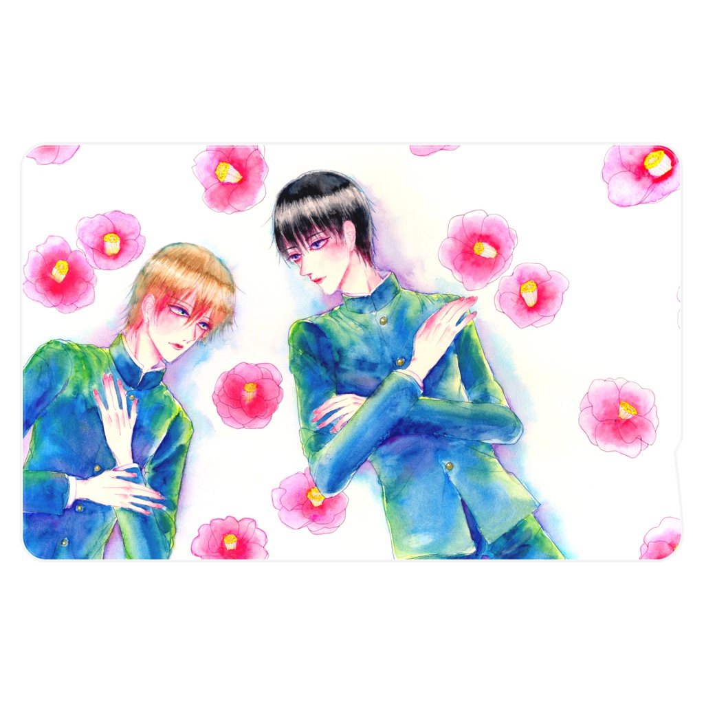 椿と少年ICカードステッカー