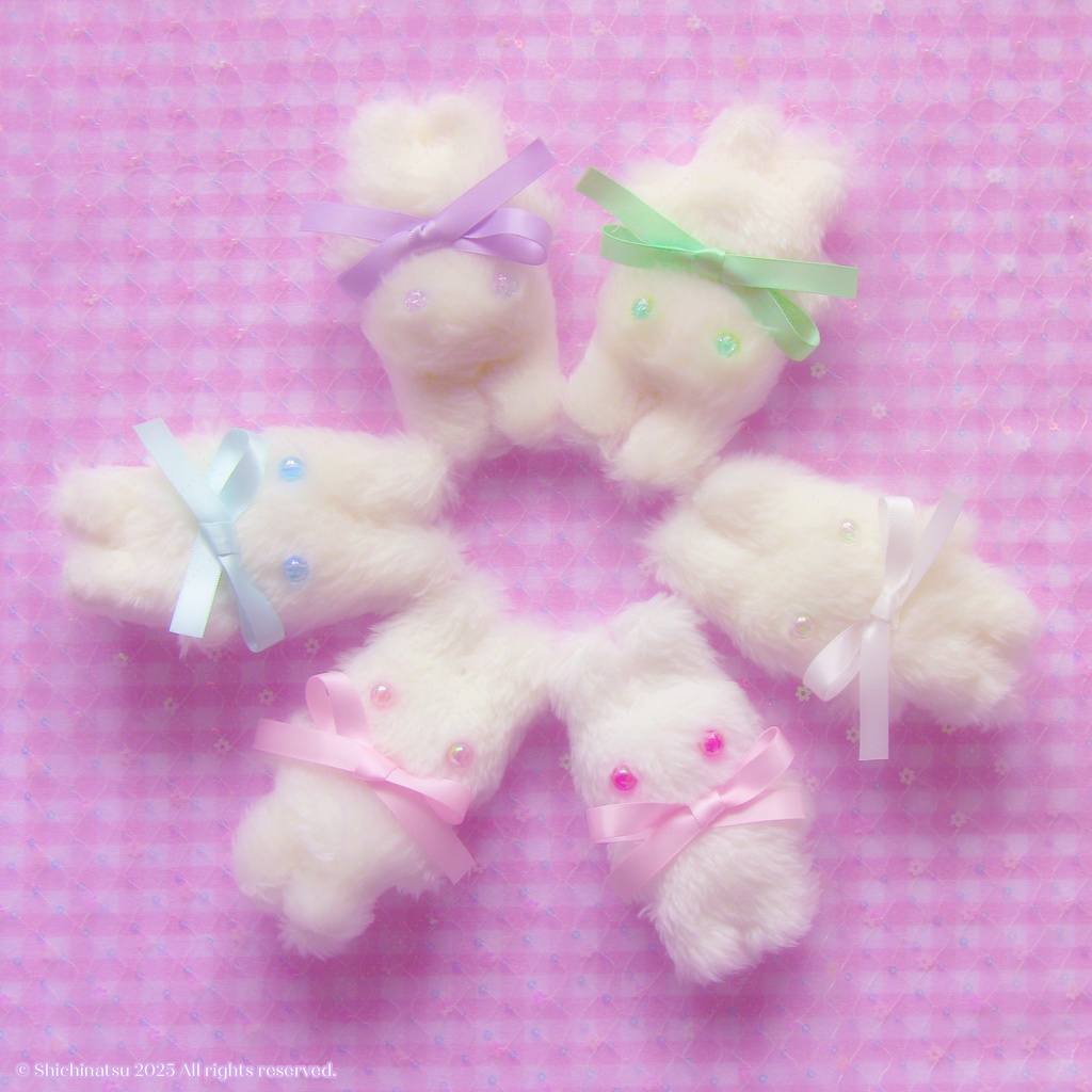 ふわふわのウサギのぬいぐるみ★作家様 受注制作 ふわふわのうさぎのこゆき✳ ぬいぐるみ fuwamofu