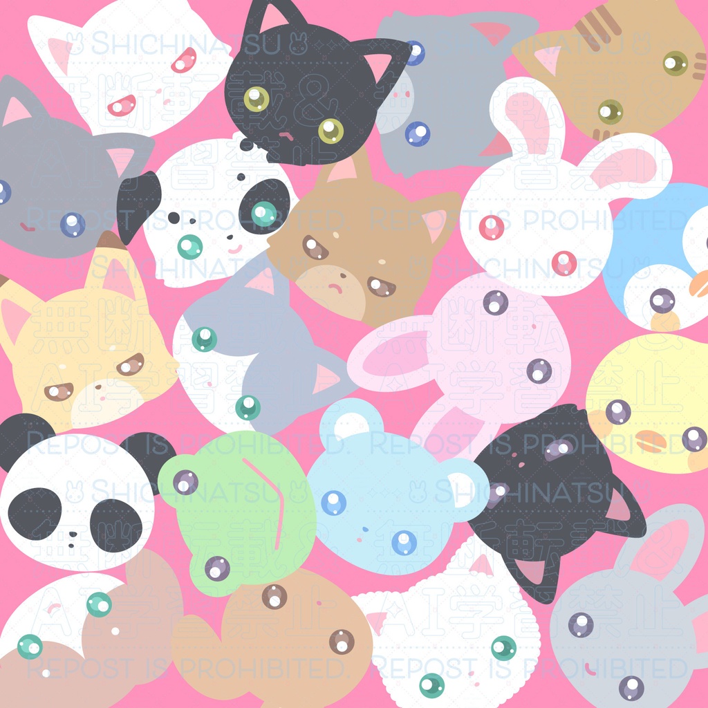 【315種】動物イラストセット🐰🐱🐶🦊🐻🐣【ベクターデータ】