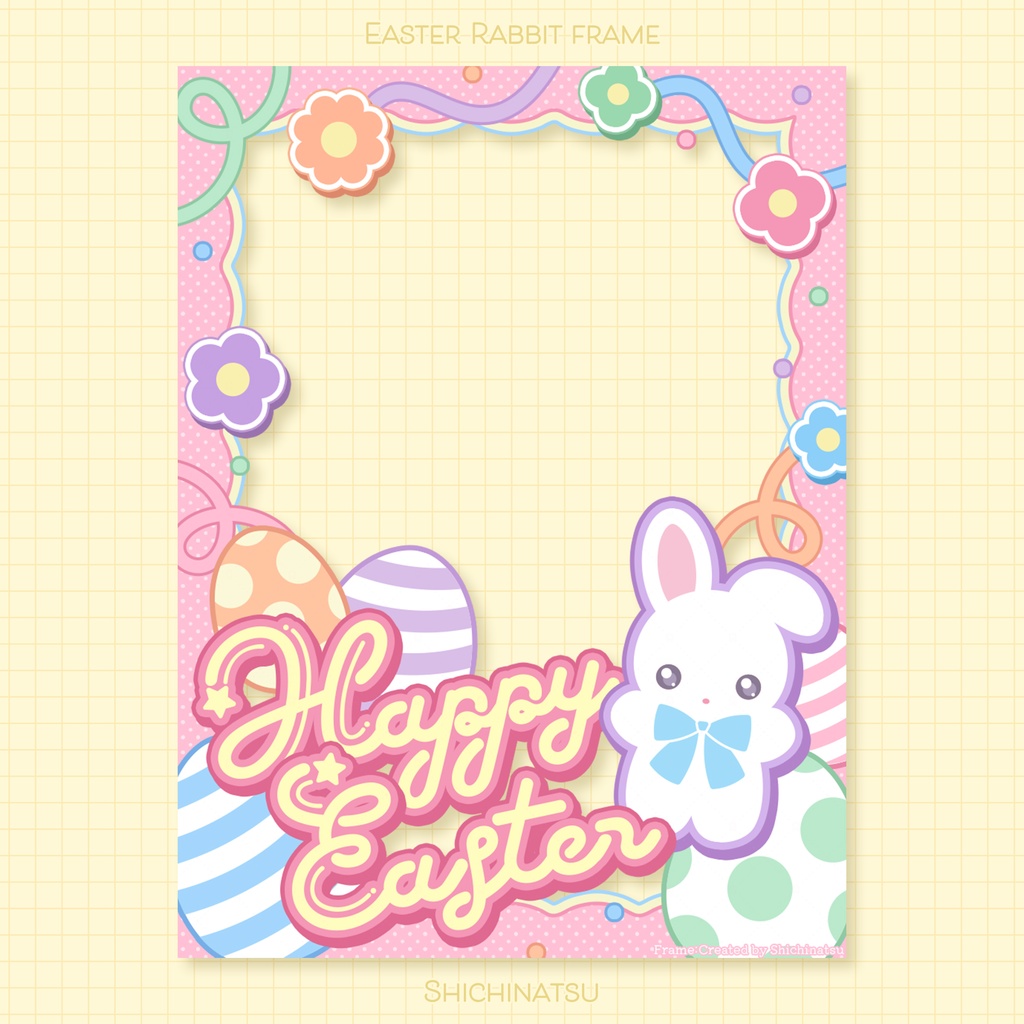 【無料】イースターラビットフレーム🐰🌷💕