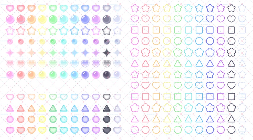 【大容量🌟264個】うるつやアイコンセット2🫧【イラスト素材】