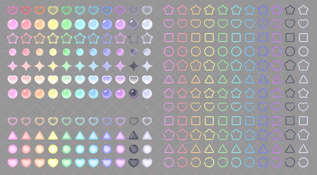 【大容量🌟264個】うるつやアイコンセット2🫧【イラスト素材】