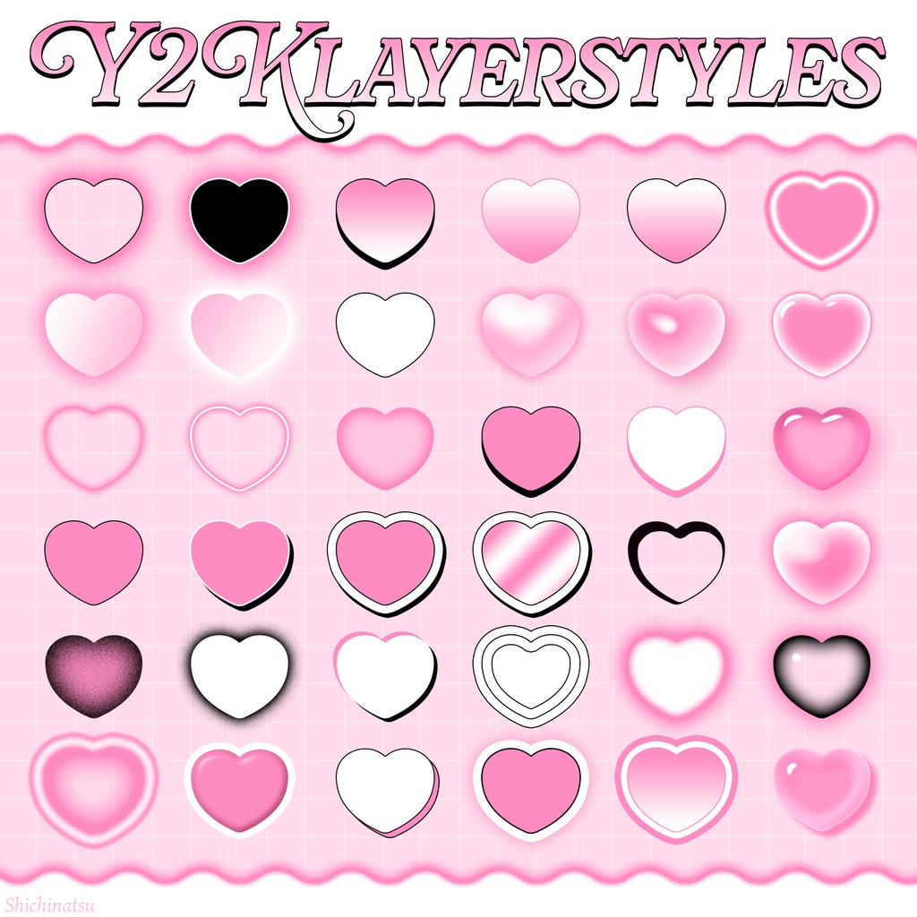 【Photoshop】レイヤースタイル500種セット【大容量😳💥】