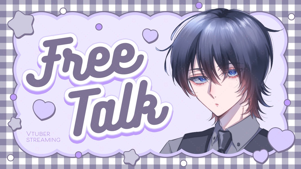 【カラバリ全12色】ゆめかわポップ💞Vtuber雑談サムネイル素材🎀【4種セット】