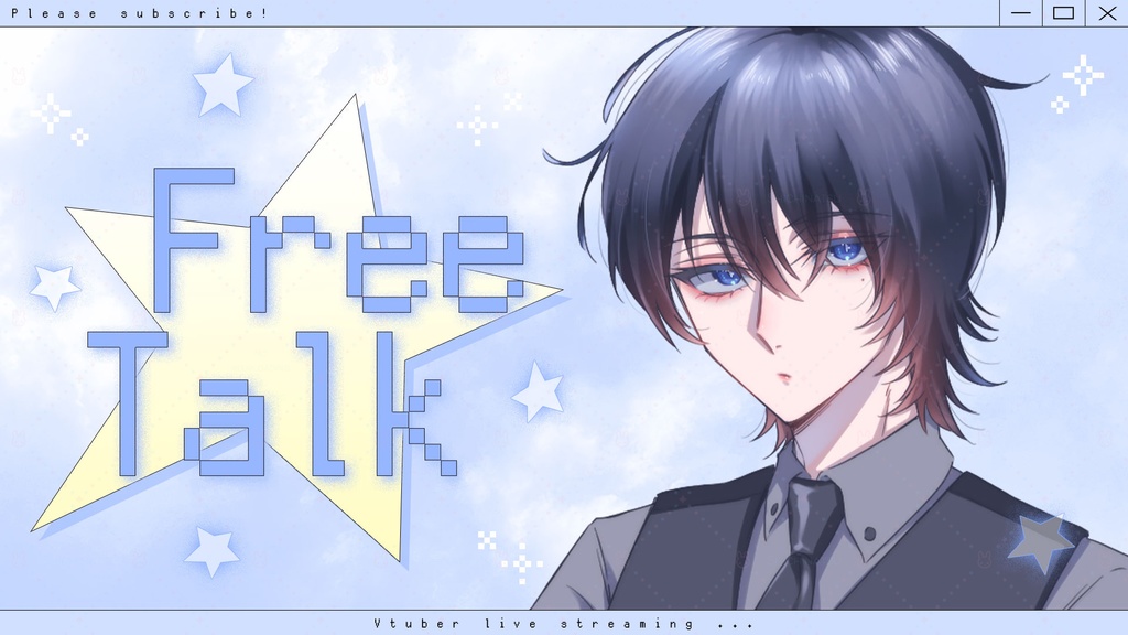 【カラバリ全12色】ゆめかわドリーム💞Vtuber雑談サムネイル素材🎀【4種セット】