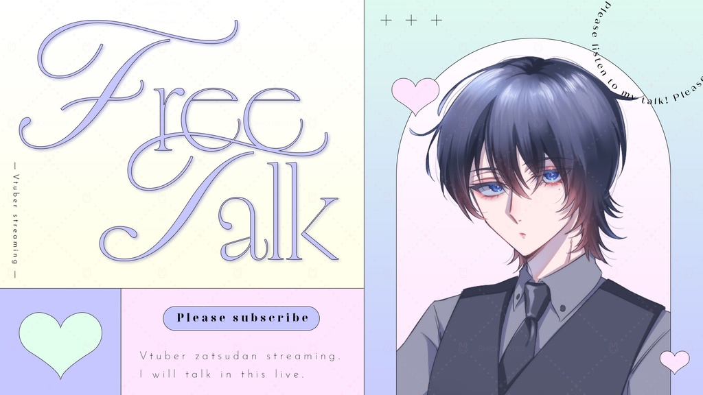 【カラバリ全12色】ゆめかわドリーム💞Vtuber雑談サムネイル素材🎀【4種セット】