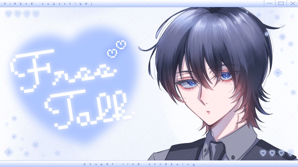 【カラバリ全12色】ゆめかわドリーム💞Vtuber雑談サムネイル素材🎀【4種セット】