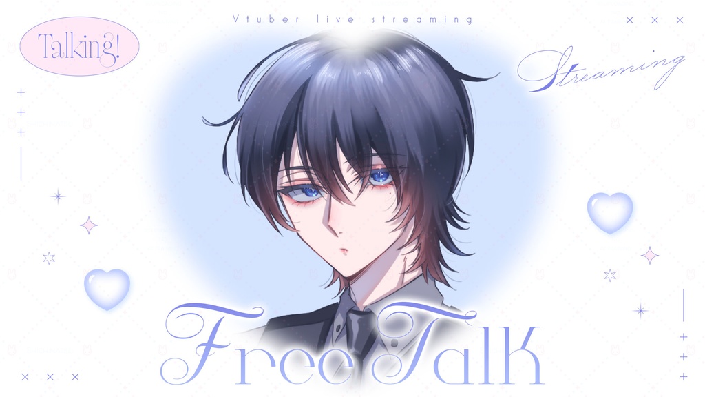 【カラバリ全12色】ゆめかわドリーム💞Vtuber雑談サムネイル素材🎀【4種セット】