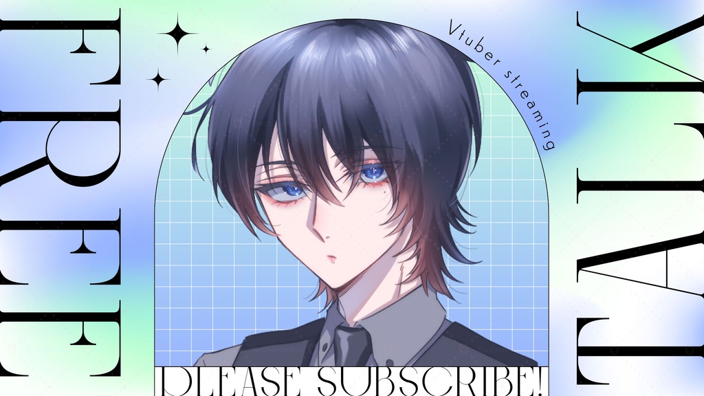 【カラバリ全12色】Y2KなVtuber雑談サムネイル素材💙【4種セット】