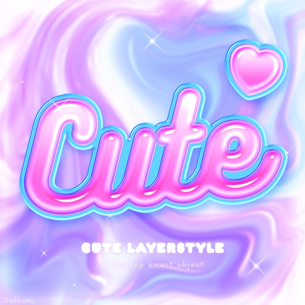 【Photoshop】かわいい💖レイヤースタイルセット【9種セット】