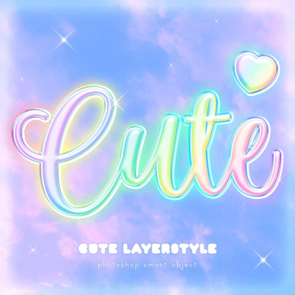 【Photoshop】かわいい💖レイヤースタイルセット【9種セット】