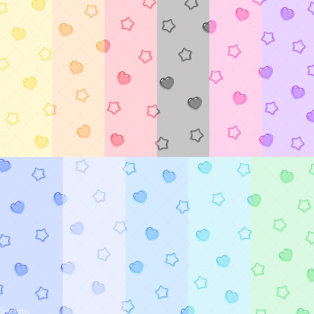 【大容量78枚】ぷっくりうるつや♡背景素材集ver.2【PNG高解像度】