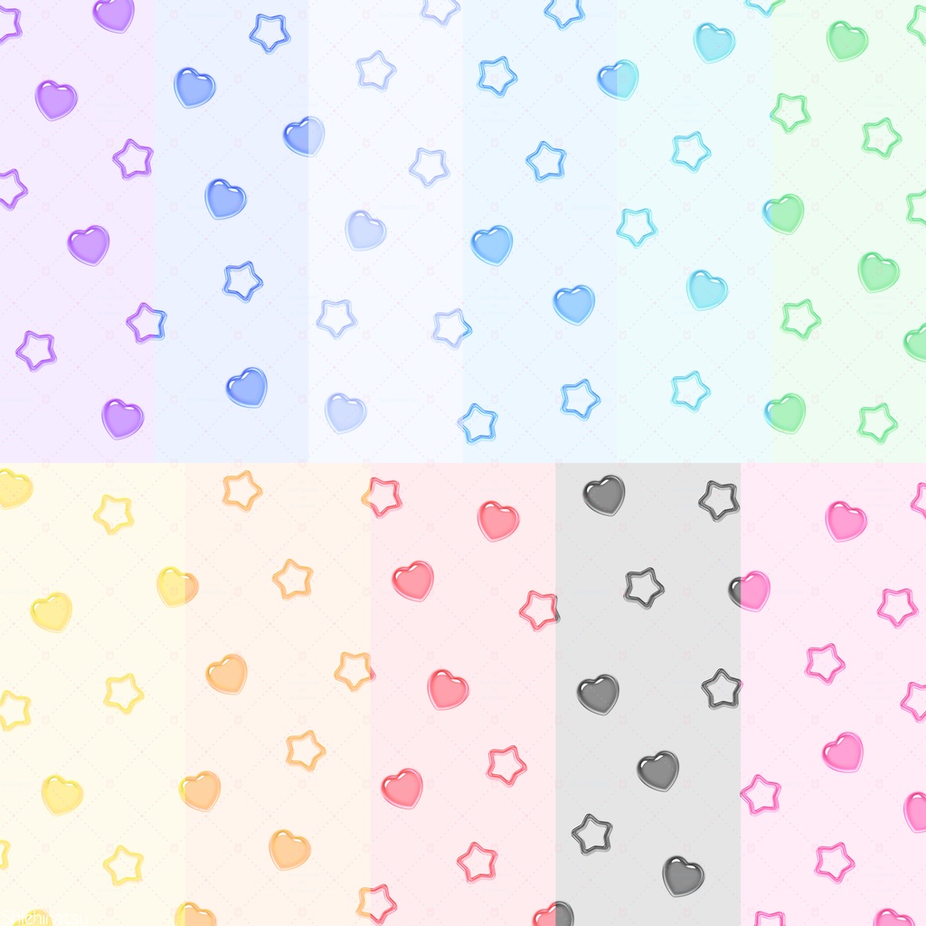 【大容量78枚】ぷっくりうるつや♡背景素材集ver.2【PNG高解像度】