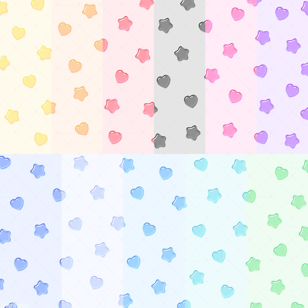 【大容量78枚】ぷっくりうるつや♡背景素材集ver.2【PNG高解像度】