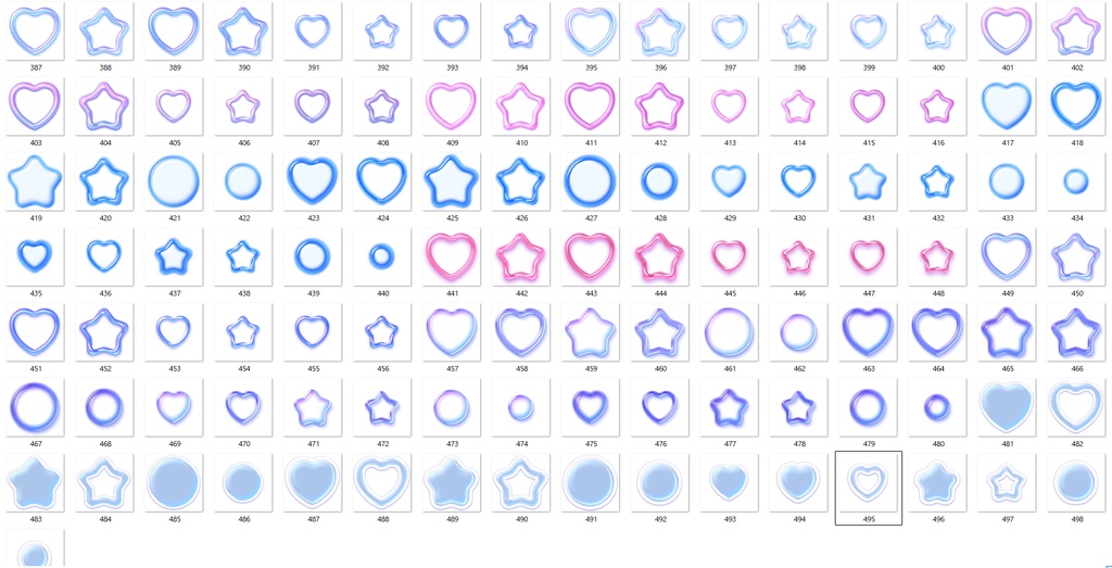 【大容量💙337個】シャボン玉イラストセット2🫧【PNG素材】