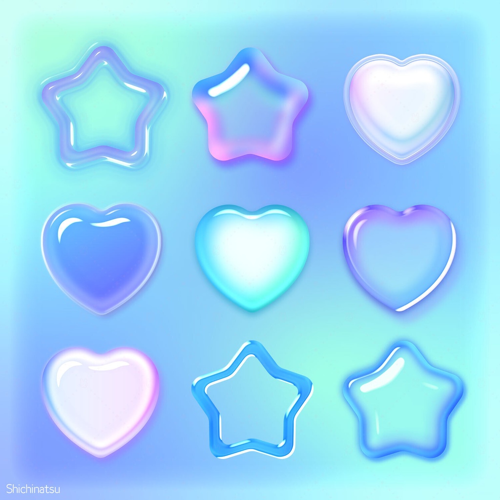 【大容量💙337個】シャボン玉イラストセット2🫧【PNG素材】