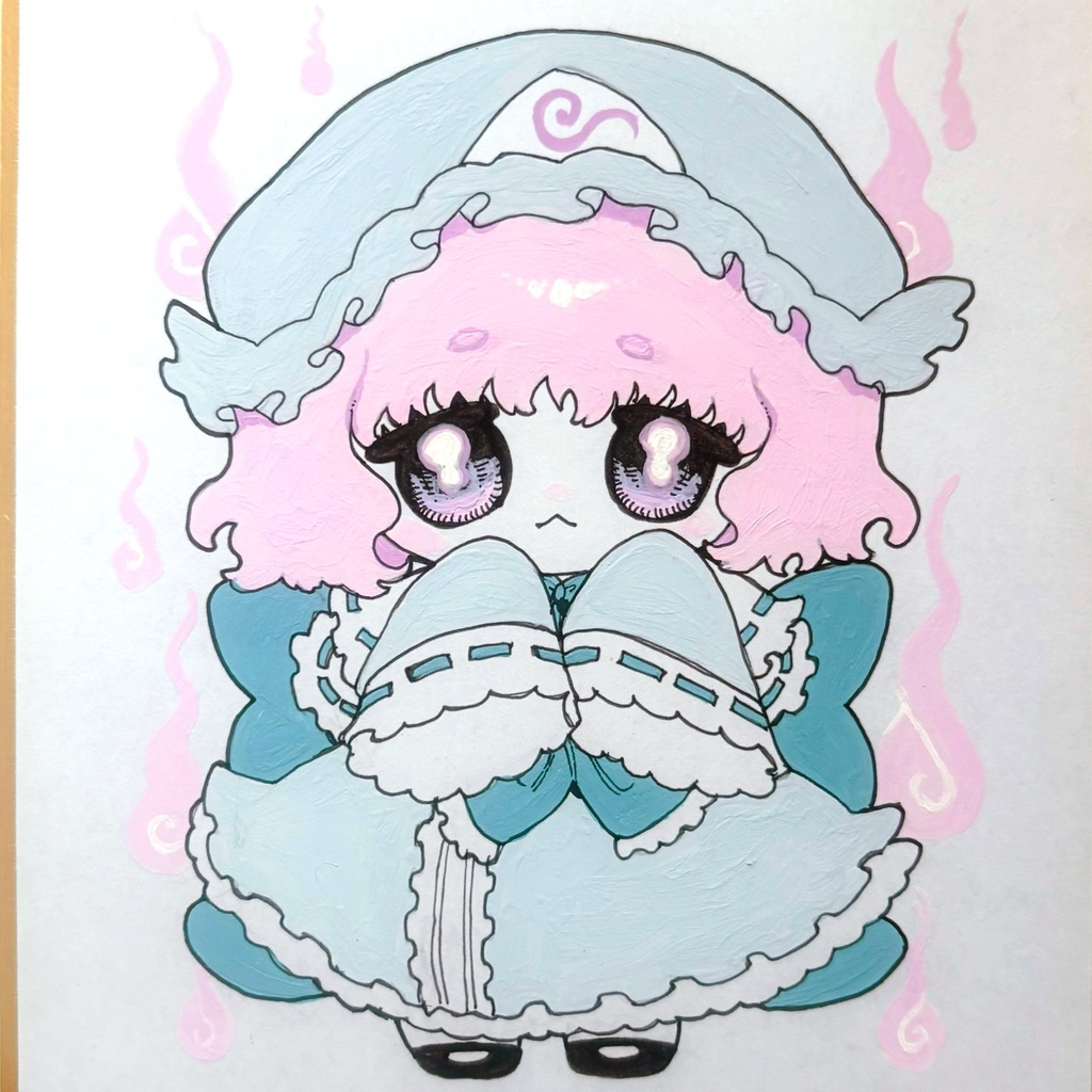 ミニ色紙　西行寺幽々子　東方