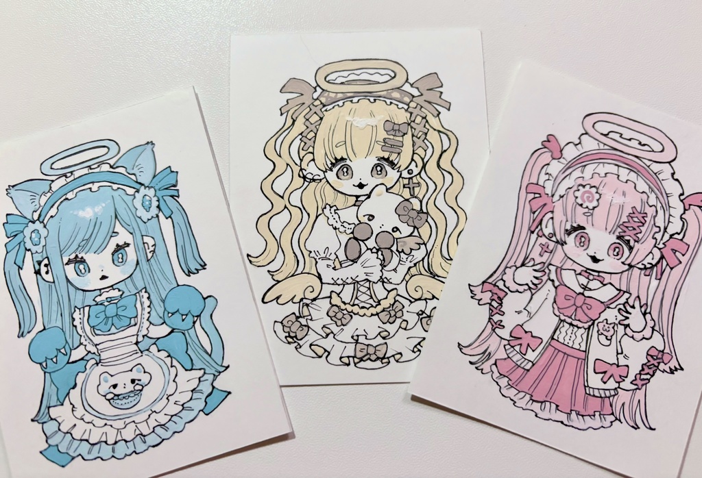 オリジナルイラスト デコ硬質ケース入り ピンク