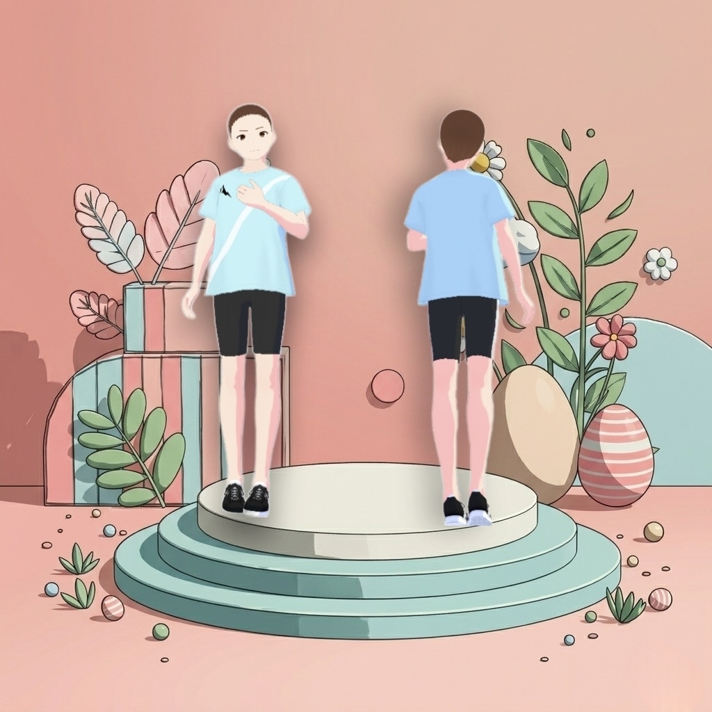 Blue white strip shirt for vroid 