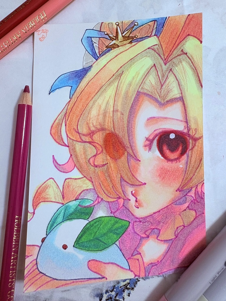 ももいろゆきうさぎの男の子　ポストカード