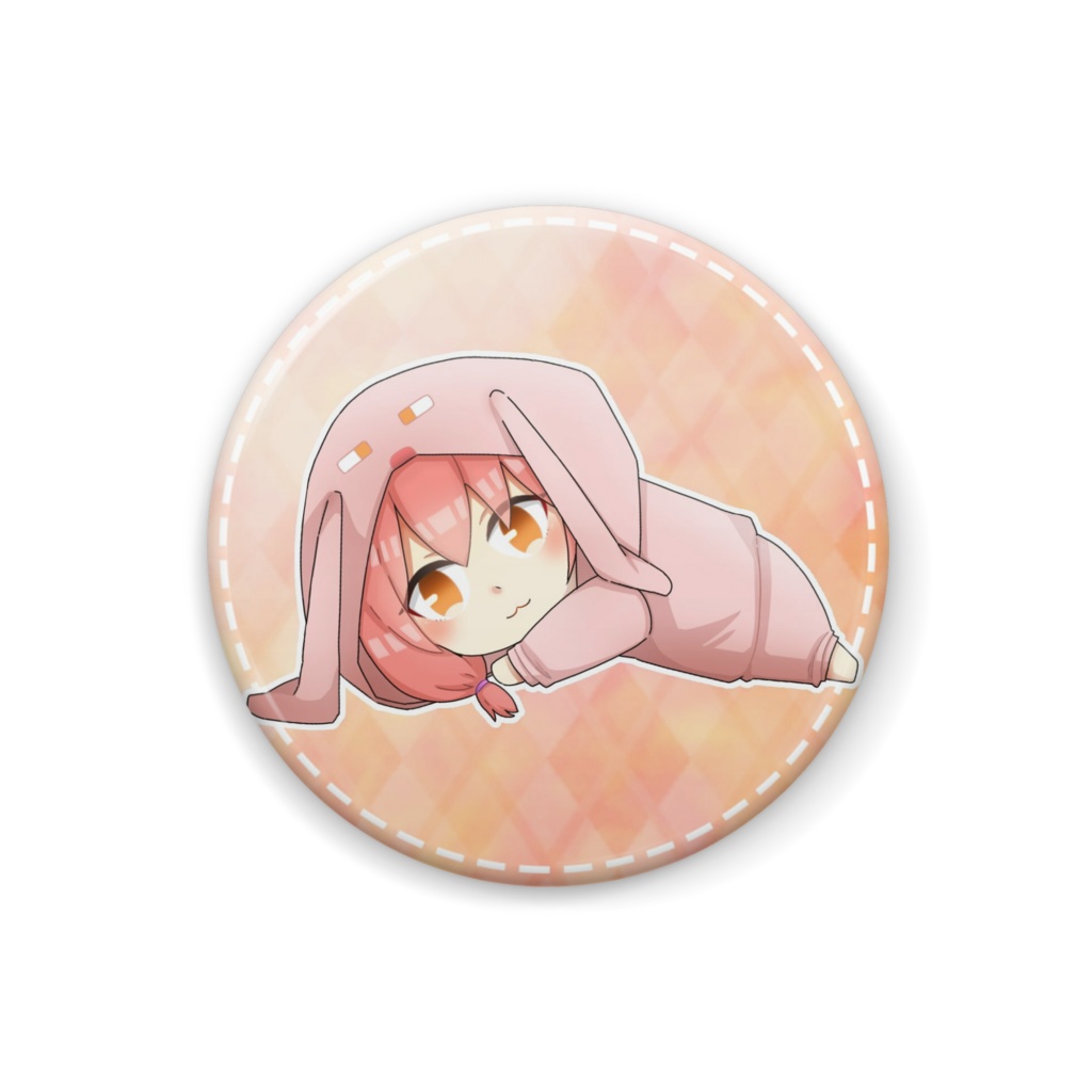 第２弾＊ほんわりさん家【缶バッジ】ねそべりほんわりVer.